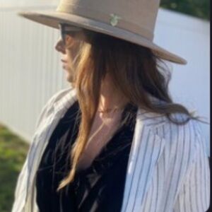 Beige Wide Brim Rancher Hat